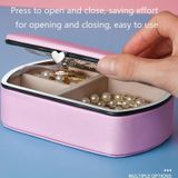 HN-001 Travel Portable Ring Lipstick Jewelry Storage Box(Mirror Version Pink)