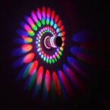 3W Modern Interior Creative Spiral Round Wall Lamp for Club  KTV  Corridor  Aisle  Background Wall Decoration Lamp Recessed In(Red+Green+Blue)