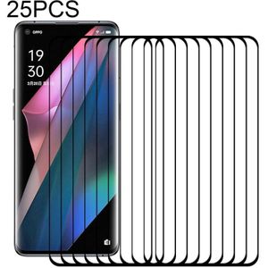 For OPPO Find X3 Pro 25 PCS 3D Curved Edge Full Screen Tempered Glass Film(Black)