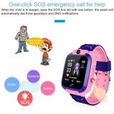 Q12 1 44 inch kleurenscherm Smartwatch voor kinderen IP67 waterdicht  ondersteuning LBS positionering/tweeweg kiezen/One-Key EHBO/stem monitoring/Setracker APP (blauw)