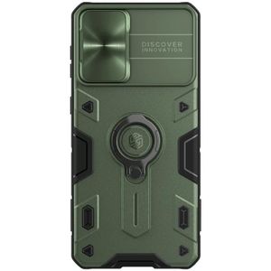 For Samsung Galaxy S21+ 5G NILLKIN Shockproof CamShield Armor Protective Case with Invisible Ring Holder(Green)