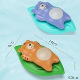 3 PCS badkamer spelen speelgoed baby baden water poppen op de ketting zwemmen beren en hagedissen voor kinderen (marineblauwe beer)