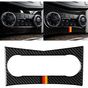Car German Flag Carbon Fiber Air Conditioning Panel Decorative Sticker for Mercedes-Benz W204 C Class 2007-2010