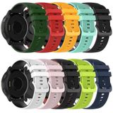 Voor Garmin VivoMove Style 20 mm geruite tweekleurige siliconen horlogeband (zwart + rood)