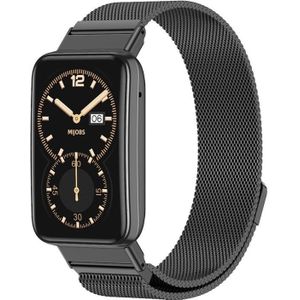 For Xiaomi Mi Band 7 Pro Mijobs Milan Magnetic Stainless Steel Watch Band(Black)