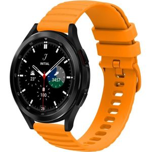 Voor Samsung Galaxy Watch 4 Classic 42 mm 20 mm golvend puntpatroon effen kleur siliconen horlogeband