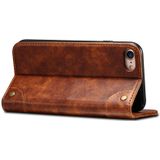 For iPhone 8 / 7 Baroque Simple Horizontal Flip Leather Case  with Holder & Card Slots & Wallet(Light Brown)