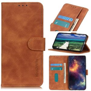 Voor Motorola Moto E32 4G Khazneh retro textuur Horizontaal Flip Leather Phone Case