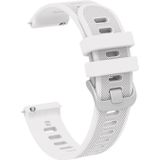 For Garmin Forerunner 245 20mm Silicone Twill Watch Band(White)