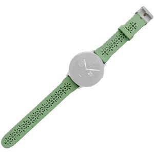 Voor Samsung Galaxy Watch Active2 44mm Siliconen Uitgeholde afgedrukte riem (gras groen)