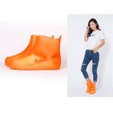 Fashion Integrated PVC Waterproof  Non-slip Shoe Cover with Thickened Soles Size: 34-35(Orange)