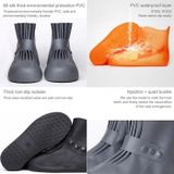 Fashion Integrated PVC Waterproof  Non-slip Shoe Cover with Thickened Soles Size: 34-35(Orange)