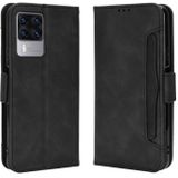 Voor Cubot X50 Skin Feel Kalf Textuur Kaartsleuven Lederen Telefoon Case (Zwart)