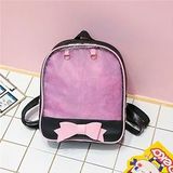 Transparante kinderen rugzak cute Bow tassen mini schooltas (zwart roze)