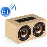 W5+ Wooden Wireless Bluetooth Speaker(Light Yellow)