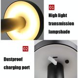 BC965 Student Eye Protection USB Waterproof LED Table Lamp Bedside Bar Table Lamp  Colour: Black