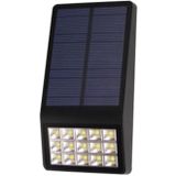 15 LEDs Light Control Outdoor IP65 Waterproof Solar Powered Garden LED Wall Lamp(Black )