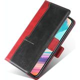For Huawei Mate 20 Lite Retro Texture Contrast Color Side Buckle Horizontal Flip Leather Case with Holder & Card Slots & Wallet(Red)