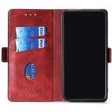 For Huawei Mate 20 Lite Retro Texture Contrast Color Side Buckle Horizontal Flip Leather Case with Holder & Card Slots & Wallet(Red)