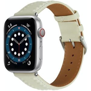 Echt lederen horlogeband met reliëf voor Apple Watch 3 38 mm