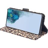 For Samsung Galaxy Note20 Leopard Pattern Horizontal Flip Leather Case with Holder & Card Slots(Yellow)