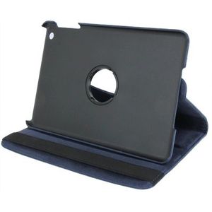 360 Degree Rotation Leather Case with Holder for iPad mini 1 / 2 / 3 (Dark Blue)