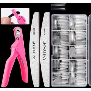 FABIYAN Nail Brush Nail Piece Set Nail Art Polishing Supplies Set  Specification: Transparent Small Set