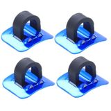 10 PCS Mountain Road Bicycle Hose Line Guide Adhesive Wire Seat Frame Cable Fixing C Buckle  Style: Plastic Buckle(Blue)