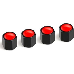 4 stks/set Autoband Etikettering Kleppendeksel Motorfiets Auto Ventiel Caps (Rood)