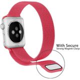 For Apple Watch Series 5 & 4 40mm / 3 & 2 & 1 38mm Milanese Loop Magnetic Stainless Steel Watchband(Bright Pink)