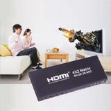HDMI 4x2 Matrix Switcher / Splitter met Afstandsbediening  ondersteunt ARC / MHL / 4Kx2K / 3D  4 Poorts HDMI Input  2 Poorts HDMI Output