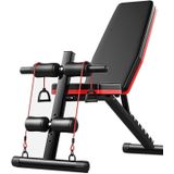 189-1 Standard Edition Household Folding Multifunctional Dumbbell Bench Sit-up Bench Weightlifting Bed with Pull Rope
