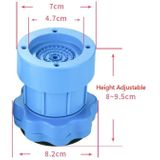 4 PCS / Set Furniture Home Appliance Washing Machine Rubber Foot Mat Moisture-Proof Shock Absorption Heightened Foot Mat Base Blue  Style:Adjustable Height About 8-9.5cm