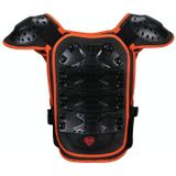 SULAITE Children Skating Back Protector Chest Protector Spine Protector Night Reflective Armor Child Riding Armor  Specification: M(Orange Black)