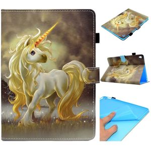 For iPad Pro 9.7 inch Painted Horizontal Flat Leather Case with Sleep Function & Card Slot & Buckle Anti-skid Strip & Bracket & Wallet(Unicorn)