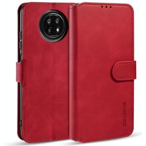 For Xiaomi Redmi Note 9 5G DG.MING Retro Oil Side Horizontal Flip Leather Case with Holder & Card Slots & Wallet(Red)