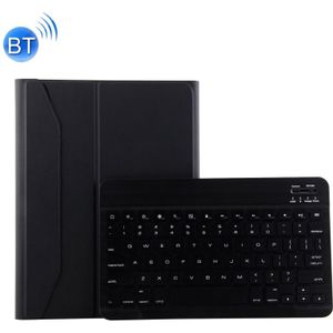 1130B Detachable Bluetooth 3.0 ABS Brushed Texture Keyboard + Lambskin Texture Leather Case for iPad Pro 11 inch (2018)  with Three-gear Adjustment / Magnetic / Sleep Function(Black)