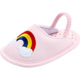 Kinderen slippers vrouwelijke anti-slip 0-1 jaar oud katoen zachte bodem indoor Home vloer schoenen  grootte: innerlijke lengte 13cm (Pink Rainbow)