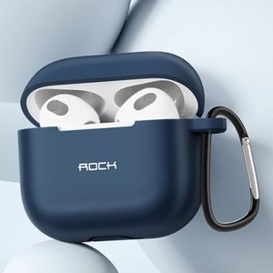 Rock RPC3013 Siliconen oortelefoon beschermende hoes met haak voor airpods 3