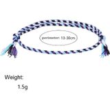 1010-89 Vier-strengs kleurrijke gevlochten touw verstelbare armband