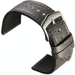 20mm Small Broken Texture Cowhide Strap Suitable For Huawei Watch(Black )