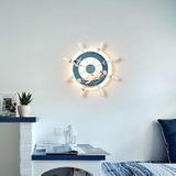 Blue LED Creative Helmsman Modern Minimalist Children Lamp Indoor Lighting Wall Lamp  Color Temperature:Warm White (2700-3500K)