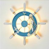 Blue LED Creative Helmsman Modern Minimalist Children Lamp Indoor Lighting Wall Lamp  Color Temperature:Warm White (2700-3500K)