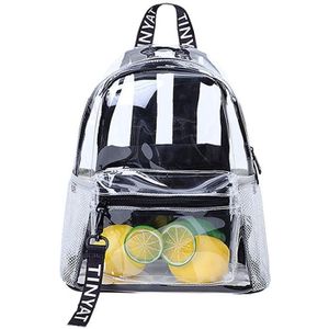 TINYAT T9051 Dames Jelly Bag Waterdichte PVC Transparante Rugzak Strand Reisrugzak (Transparant)