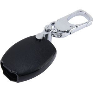 Car Auto PU Leather Three Buttons Luminous Effect Key Ring Protection Cover for BMW(Black)