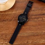 Cagarny 6819 Multifunctionele dubbele tijdzone kwarts Business Sport Watch voor mannen (zwart shell zwart oppervlak zwart leer)