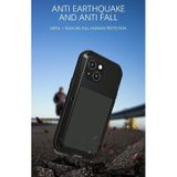Love Mei Metal Shockproof Waterdichte stofdichte beschermende telefoonhoesje voor iPhone 13 Mini (Leger Groen)