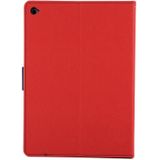 MERCURY GOOSPERY FANCY DIARY for iPad Air 2 Cross Texture Leather Case with Card Slot & Holder & Wallet(Red)