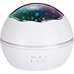 Small Ball USB Rotating Starry Sky Ocean Projector Night Light(White)