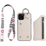 Voor iPhone 11 Pro Max Afneembare Portemonnee met ritssluiting en Lanyard